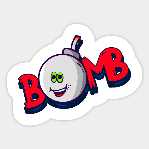 Funny bomb Sticker by Cahya. Id